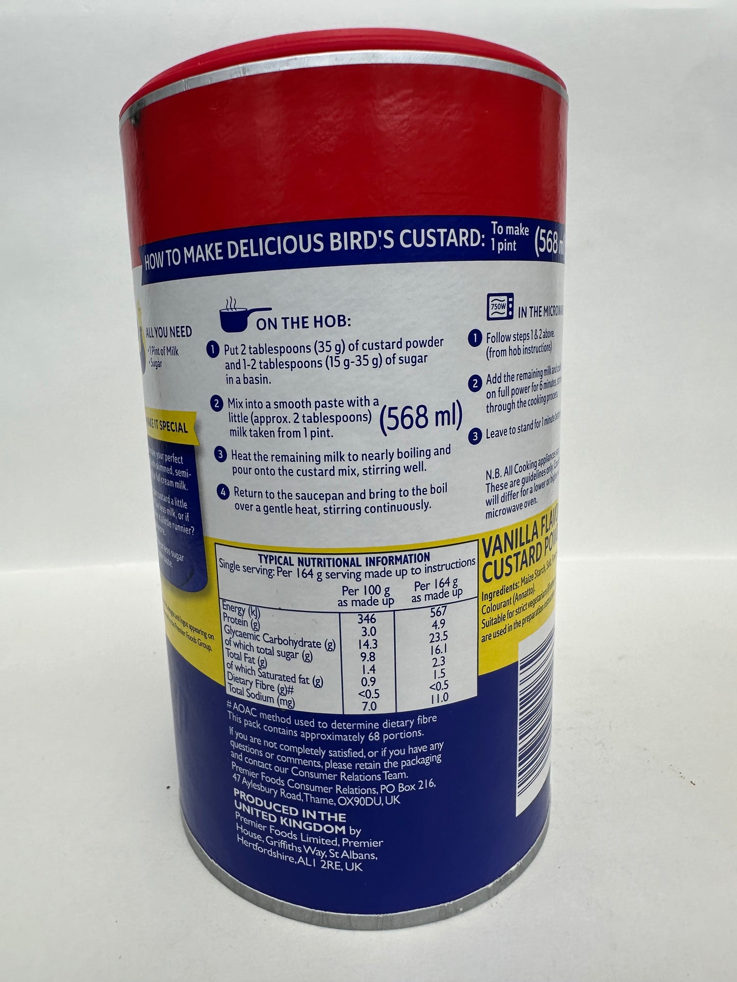 Bird’s Vanilla Flavour Custard Flour – Creamy, Ready-to-Mix Dessert Powder – 300 g Pack