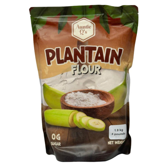 Auntie Q's Plantain Flour – Naturally Gluten-Free Flour for Swallow & Baking